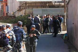 Tight Security at Nepali Congress Office Amid Rising Tensions (Photos)
