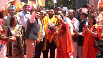 RSP Chairman Lamichhane Welcomed at BJP Headquarters