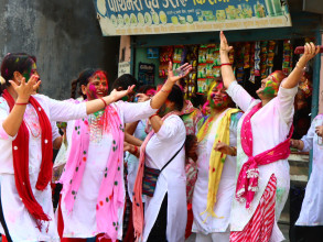Election Code Tames Public Holi Festivities in Eastern Nepal (Photos)
