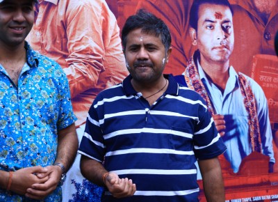 Actor Bhola Raj Sapkota Celebrates Birthday Inside the Cinema Hall with Janai Haraeko Manche Audience