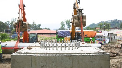 Floodlight Installation Underway at TU Cricket Ground