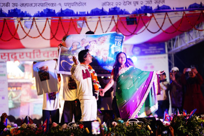 Actress Bipana Thapa and Actor Paul Shah Promoting the Film ‘Aa Bata Aama’ at Sudurpaschim Festival