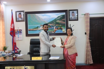 Performance Agreement Between Water Supply Minister Yadav and Secretary E. Bajracharya
