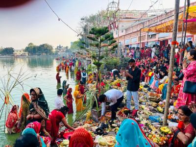 Chaiti Chhath Festival Celebrated with Grandeur in Golbazar