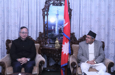 Speaker Ghimire Holds Farewell Meeting with Chinese Ambassador Chen Song