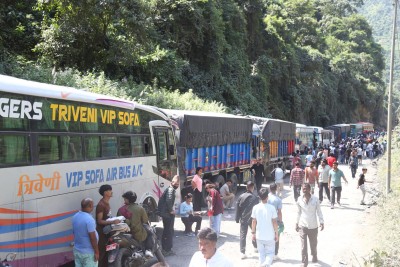 "Prithvi Highway Reopens After Landslide in Dhading"