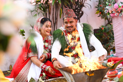 Nepali Cricketer Karan KC Marries Journalist Barsha Basnet
