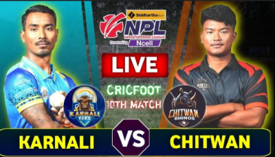 Karnali Yaks Set Target of 167 Runs for Chitwan Rhinos in NPL