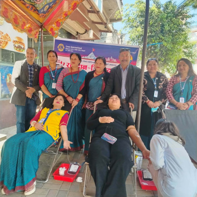 Lions Club Blood Donation Program Concluded at Maididevi Temple