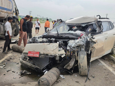 Four Injured in Saptari as EV Collides with Tanker