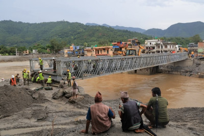 Acrow bridge constructed in Nuwakot’s Devighat in 5 days
