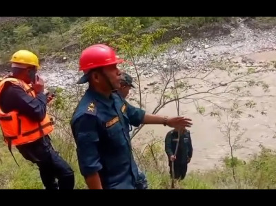 Passenger Microbus Plunges into Karnali River in Dailekh; Rescue Operations Underway