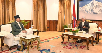 President Ramchandra Paudel and Acting Prime Minister Swarnim Wagle Hold Meeting