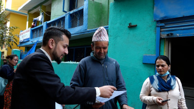 Surendra Pandey Campaigns in Kathmandu-1 for Inclusive Socialist Party