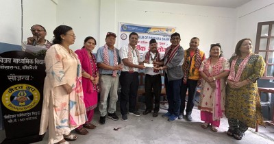 Lions Club of Pokhara Bhairav Extends Financial Support to Arwabijay Secondary School