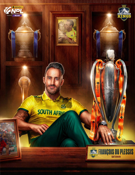 Faf du Plessis, A Global Cricket Icon, Joins Biratnagar Kings for the Second Season of Nepal Premier League (NPL)
