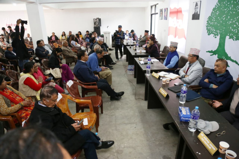Nepali Congress Central Working Committee Meeting Resumes After Three-Day Break