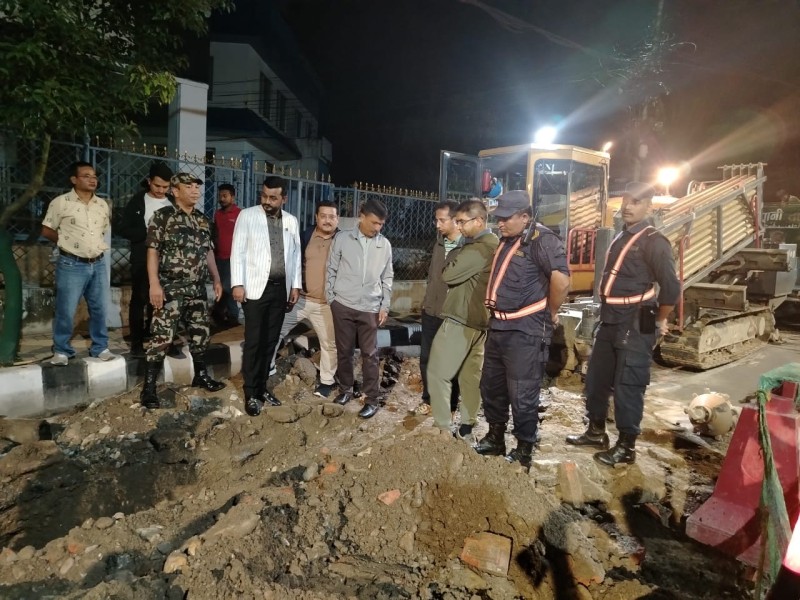 Minister Yadav Conducts Late-Night Inspection of Melamchi Water Supply System