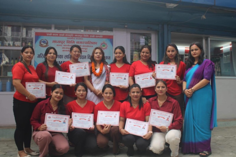 One-Month Beauty Art Training Concludes Successfully in Madhyapur Thimi