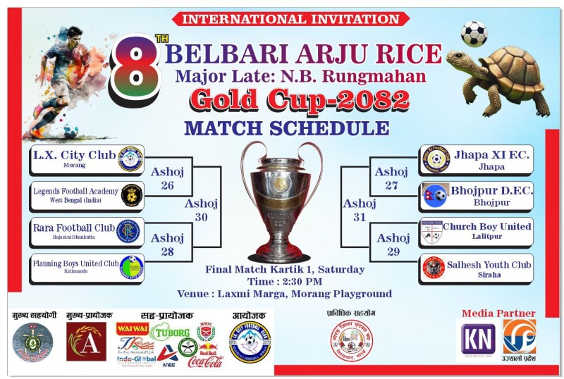 Eighth Belbari International Gold Cup Match Schedule Announced