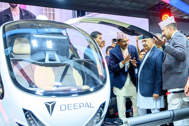 Prime Minister Officially unveils Deepal eVTOL, Nepal’s first flying car at NADA Auto Show 2025