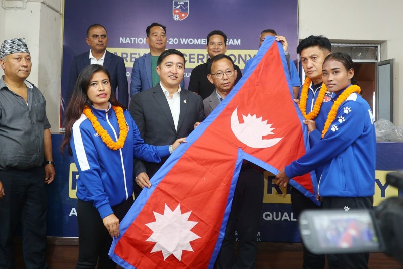 Nepal U-20 Women’s Team Ready for AFC Qualifiers, Farewelled by ANFA