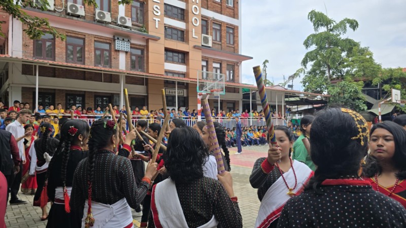 Everest School Celebrates Gai Jatra Festival with Enthusiasm