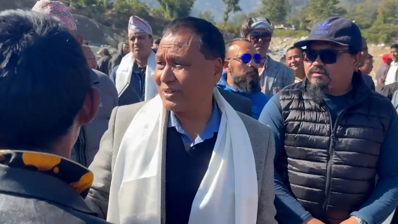 Minister Kulman Ghising Inspects Flood and Landslide Damage in Kavrepalanchok