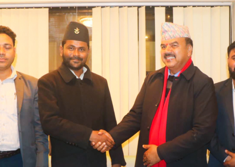 Mohammad Murtaza Shah from Rupandehi-3 Supports UML Candidate Basudev Ghimire