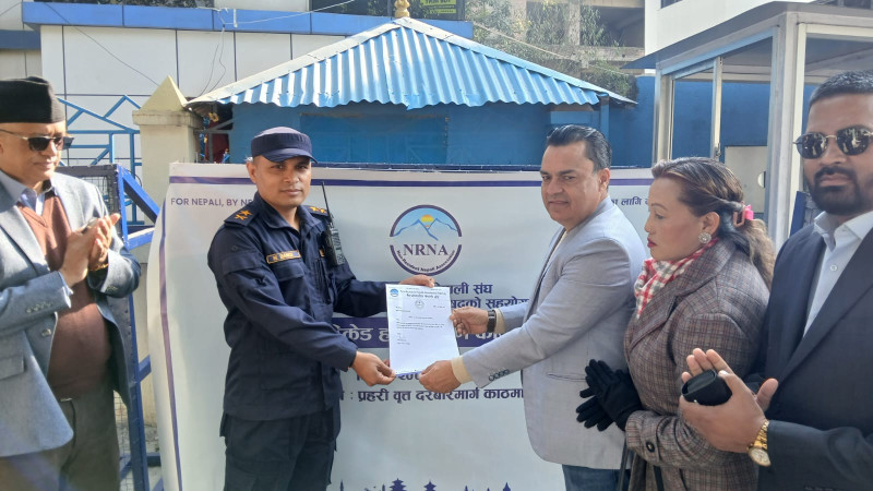 NRNA Hands Over Barricades to Darbarmarg Police Circle