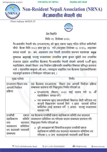 NRNA Steering Committee Sets Groundwork for 12th General Convention