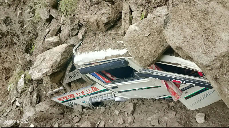 Mugu: Bolero Jeep Buried in Landslide