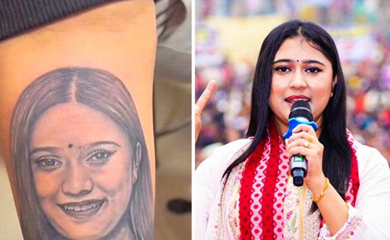 Singer Rachana Rimal Touched by Fan's Portrait Tattoo