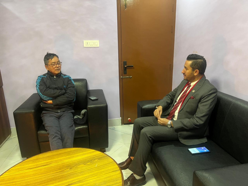 Minister Kharel Meets Rastriya Prajatantra Party Chair Lingden