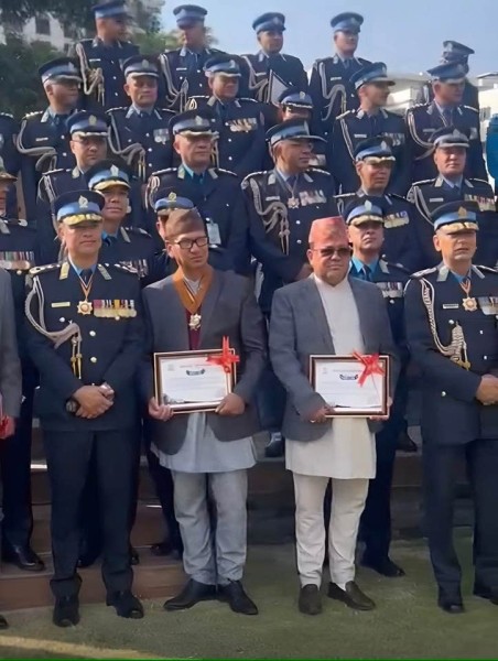Artist Kiran KC 'Rata Makai' Honored on the 70th Nepal Police Establishment Day