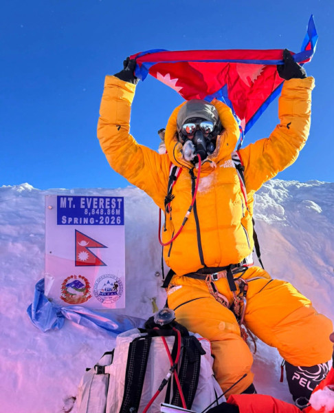 Nepalese Youth Saroj Aryal Successfully Scales Mt. Everest