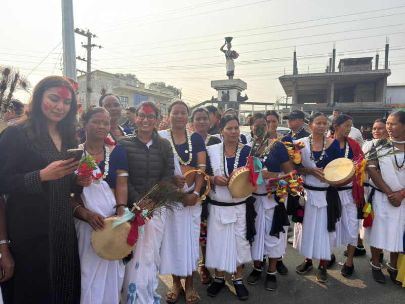 Sobita Gautam Campaigns in Tharu Community Area of Chitwan-3 (Photos)