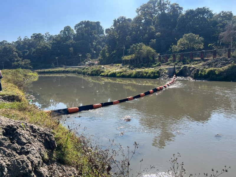 Trash Barriers Installed in Kathmandu Rivers to Collect Floating Waste