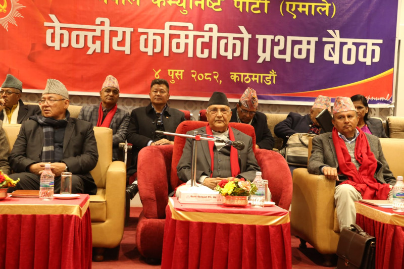 First Meeting of the Newly Elected CPN-UML Central Committee Underway (Photos)