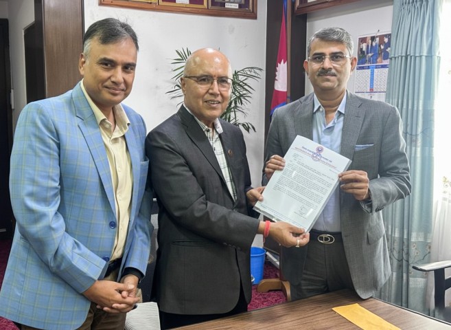 Nepal Vegetable Ghee Oil Producers Association Contributes NPR 5 Million to Physical Infrastructure Reconstruction Fund