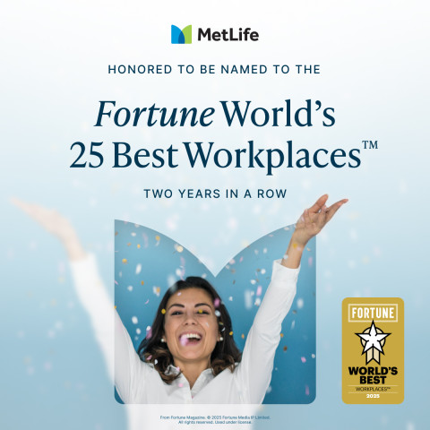 MetLife Celebrated as a Top 25 Fortune World’s Best WorkplaceTM 2025