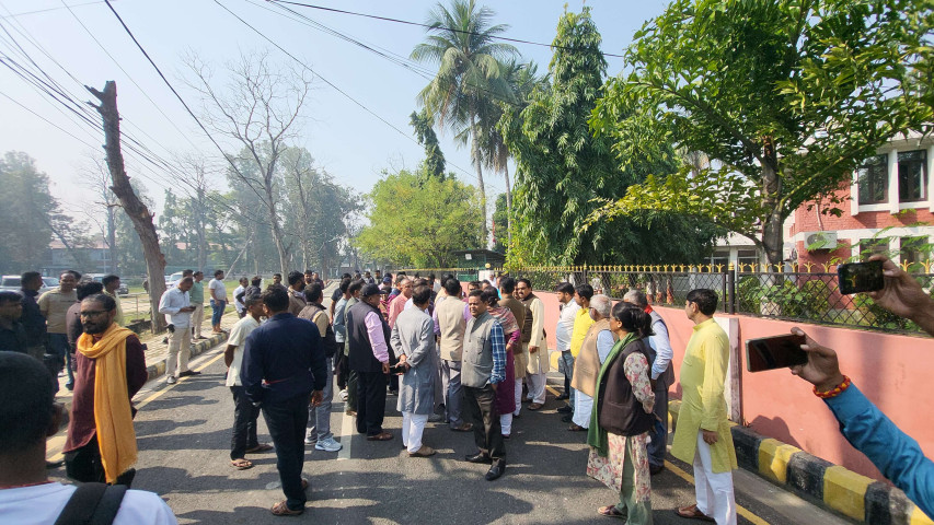 Vandalism at Madhesh Province Chief's Office in Janakpur