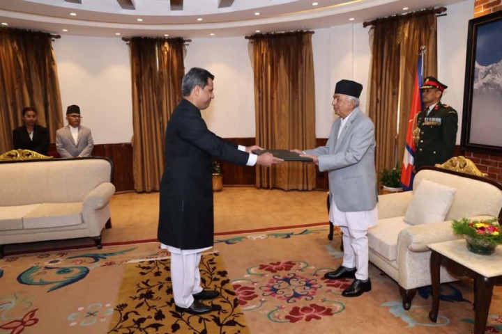 Pakistani Ambassador Mohammad Aamir Khan Presents Credentials to President of Nepal