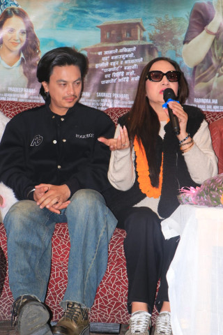 The team of ‘Aa Bata Aama’ is in Pokhara for promotion