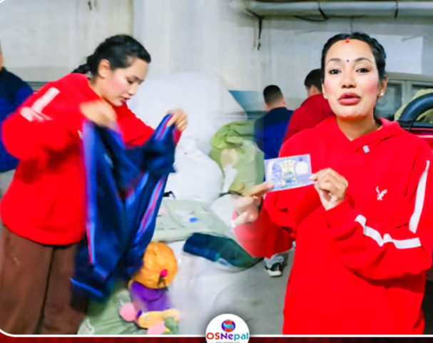 Ashika Tamang Departs for Darchula with Warm Clothes Purchased Through '1 Rupee Campaign'
