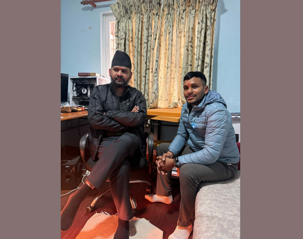 Meeting Between Balen Shah and Rasuwa Candidate Basanta Bhatta