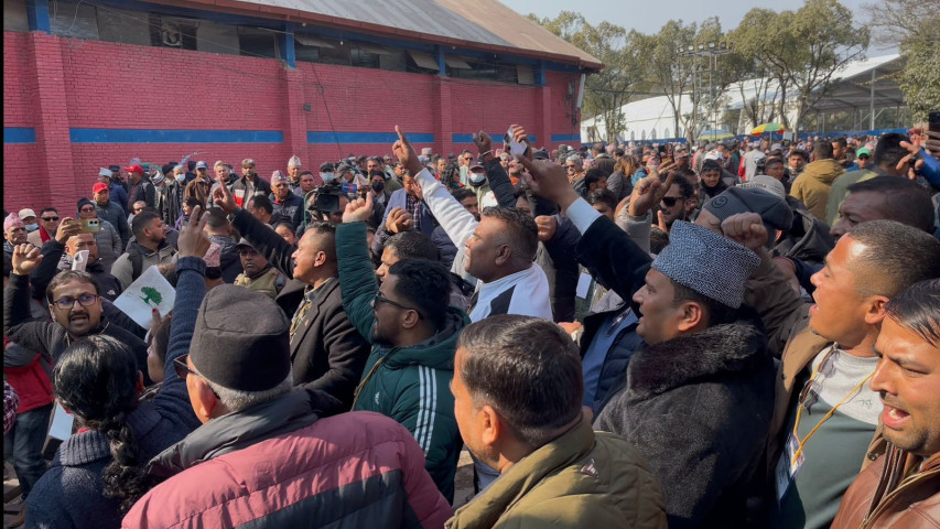 Sloganeering at Nepali Congress Special Convention to Pressure for Leadership Change