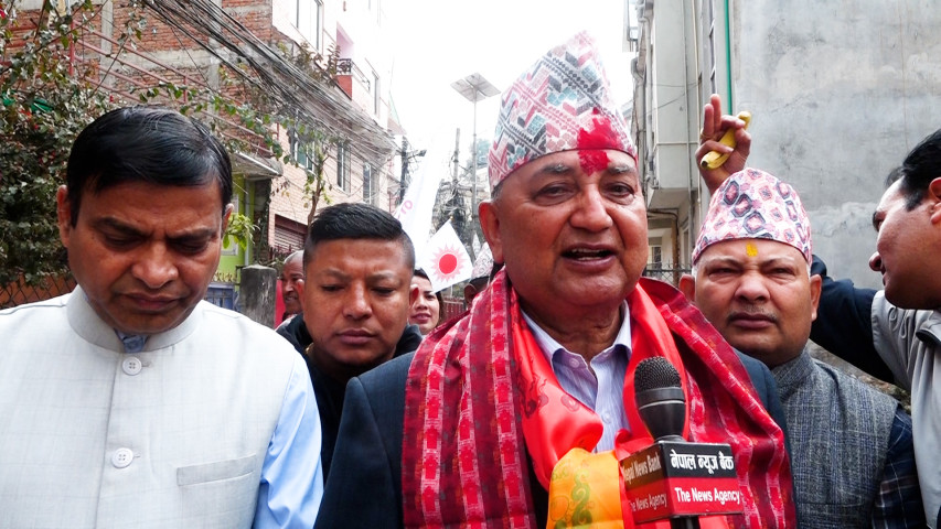 Ishwar Pokharel Shares National and Local Development Vision with Voters