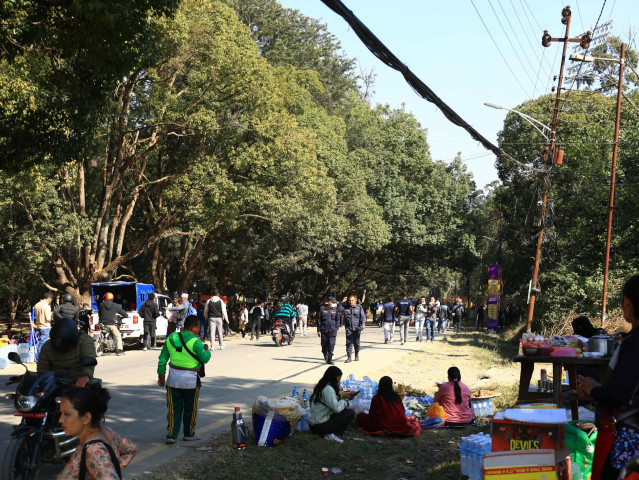 Scenes Outside Kirtipur Ground on Day 2 of the NPL Cricket Festival