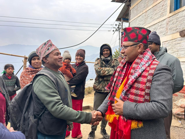 Madhav Dhungel Intensifies Election Campaign in Ramechhap